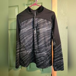 Energy Zone Womens Size L Quarter Zip Pull Over Jacket Blue Speed Dri L Sleeve